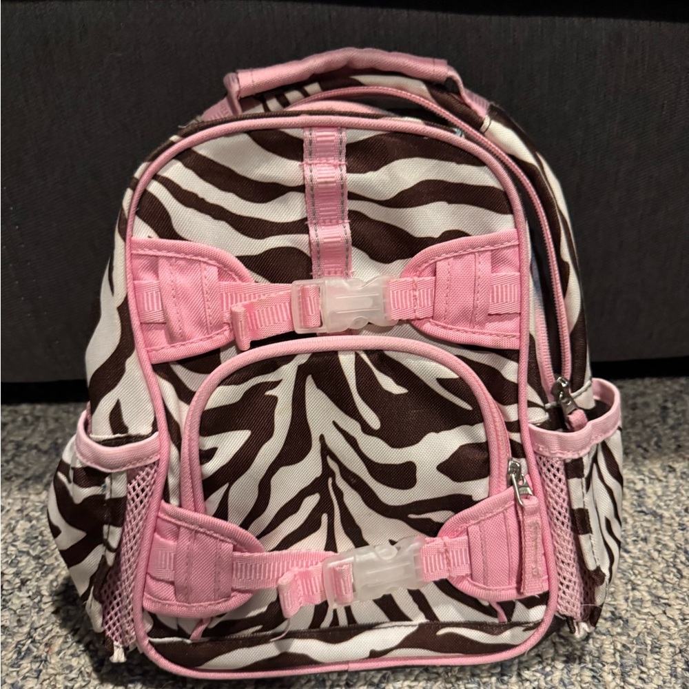 Pottery Barn Kids Pink and Brown Mini Backpack
